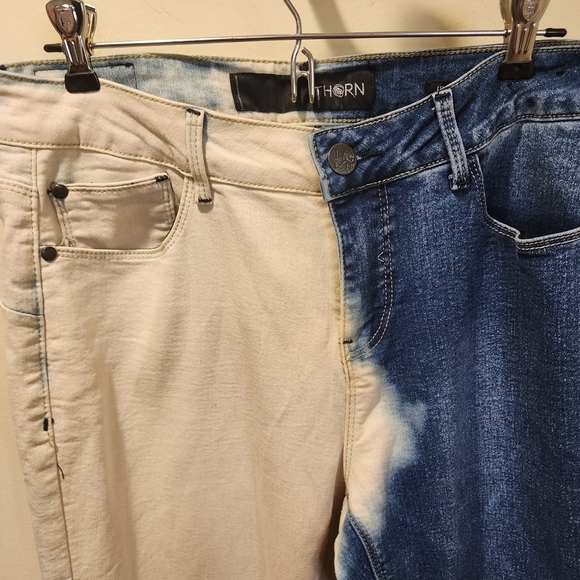 THORN Two Tones High Rise Skinny Jeans Size 8 - Picture 13 of 14